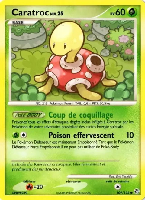 Carte Pokémon Caratroc 109/132, extension Merveilles Secrètes