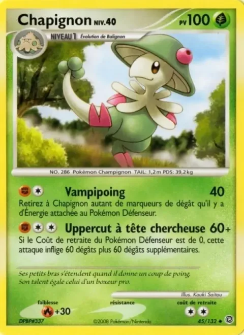 Carte Pokémon Chapignon 045/132, extension Merveilles Secrètes