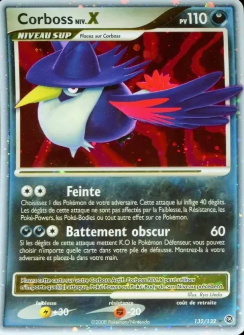 Carte Pokémon Corboss 132/132, extension Merveilles Secrètes