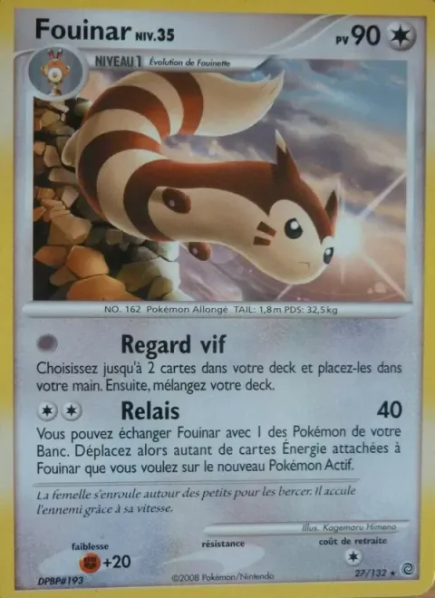 Carte Pokémon Fouinar 027/132, extension Merveilles Secrètes