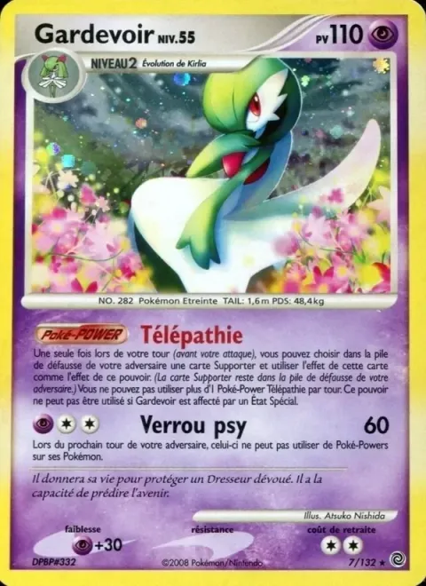 Carte Pokémon Gardevoir 007/132, extension Merveilles Secrètes