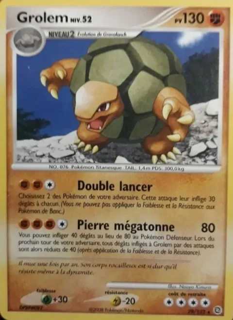 Carte Pokémon Grolem 029/132, extension Merveilles Secrètes