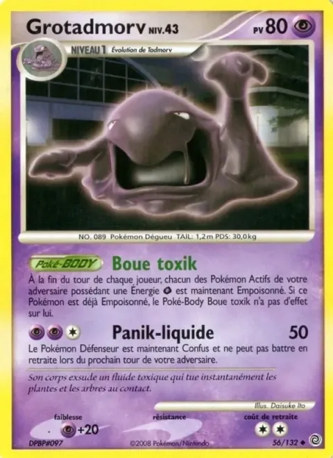 Carte Pokémon Grotadmorv 056/132, extension Merveilles Secrètes