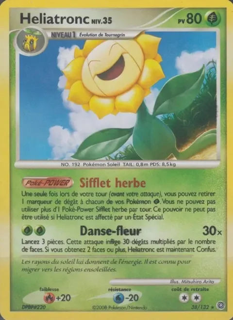 Carte Pokémon Héliatronc 038/132, extension Merveilles Secrètes