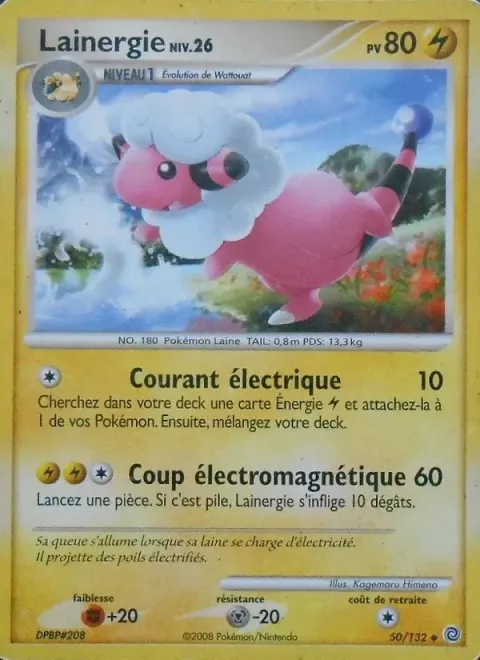 Carte Pokémon Lainergie 050/132, extension Merveilles Secrètes