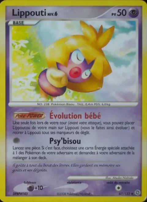 Carte Pokémon Lippouti 067/132, extension Merveilles Secrètes