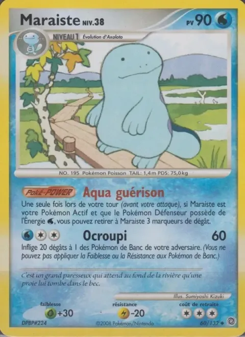 Carte Pokémon Maraiste 060/132, extension Merveilles Secrètes