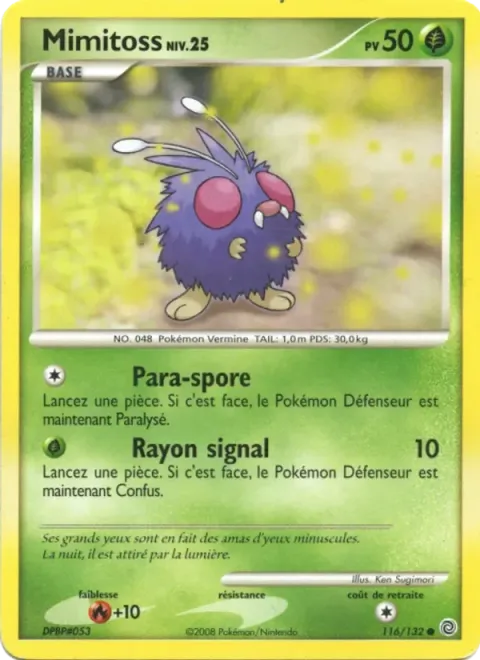 Carte Pokémon Mimitoss 116/132, extension Merveilles Secrètes