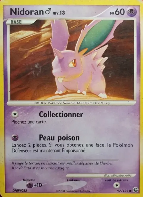 Carte Pokémon Nidoran♂ 097/132, extension Merveilles Secrètes