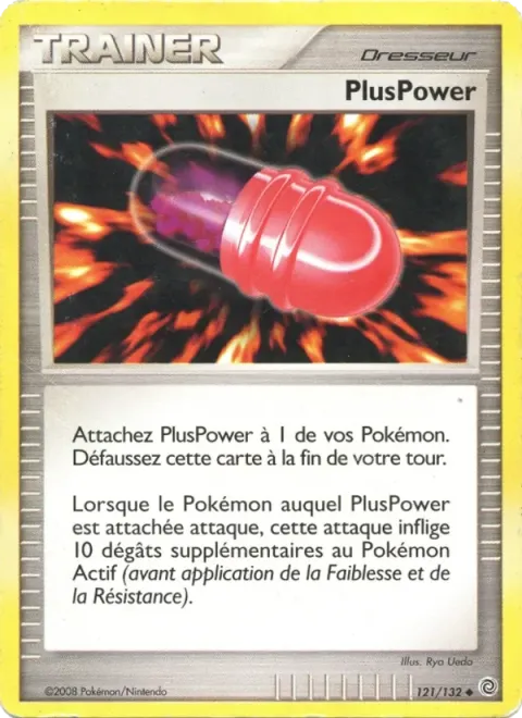 Carte Pokémon PlusPower 121/132, extension Merveilles Secrètes