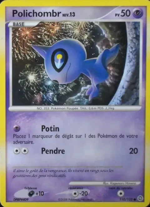 Carte Pokémon Polichombr 110/132, extension Merveilles Secrètes