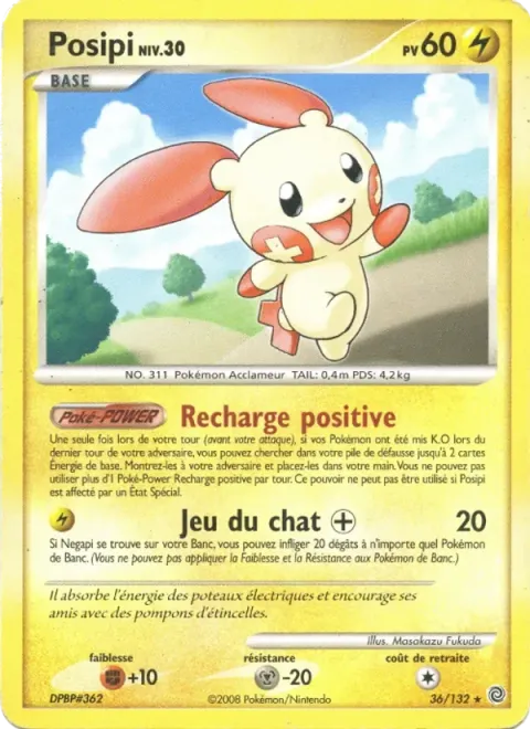 Carte Pokémon Posipi 036/132, extension Merveilles Secrètes