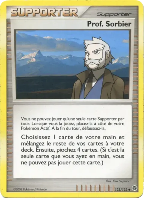Carte Pokémon Prof. Sorbier 123/132, extension Merveilles Secrètes