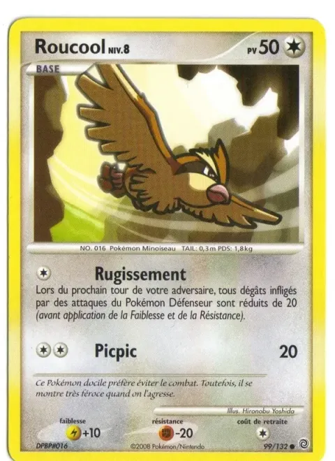 Carte Pokémon Roucool 099/132, extension Merveilles Secrètes