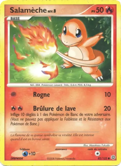 Carte Pokémon Salamèche 082/132, extension Merveilles Secrètes