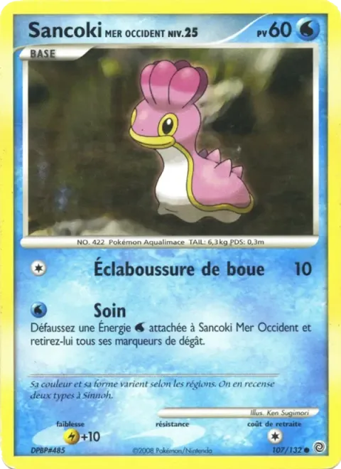 Carte Pokémon Sancoki Mer Occident 107/132, extension Merveilles Secrètes