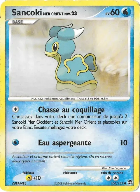 Carte Pokémon Sancoki Mer Orient 106/132, extension Merveilles Secrètes