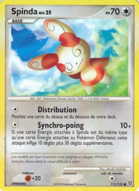 Carte Pokémon Spinda 111/132, extension Merveilles Secrètes