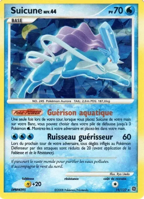 Carte Pokémon Suicune 019/132, extension Merveilles Secrètes