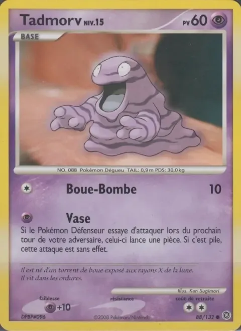 Carte Pokémon Tadmorv 088/132, extension Merveilles Secrètes