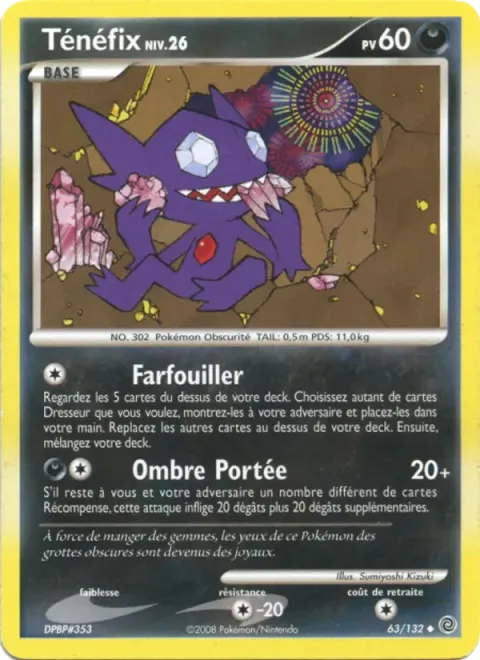 Carte Pokémon Ténéfix 063/132, extension Merveilles Secrètes