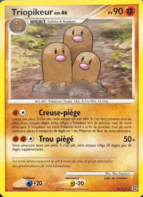 Carte Pokémon Triopikeur 024/132, extension Merveilles Secrètes