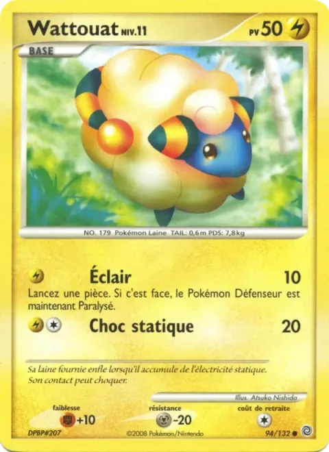 Carte Pokémon Wattouat 094/132, extension Merveilles Secrètes