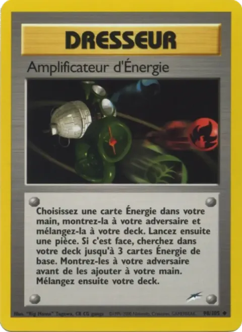 Carte Pokémon Amplificateur d’Énergie 098/105, extension Neo Destiny