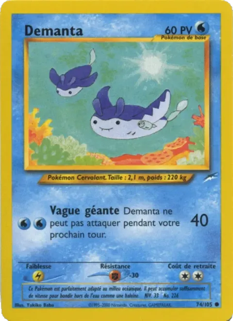 Carte Pokémon Démanta 074/105, extension Neo Destiny
