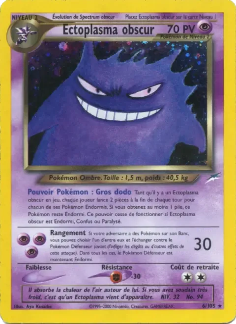 Carte Pokémon Ectoplasma obscur 006/105, extension Neo Destiny