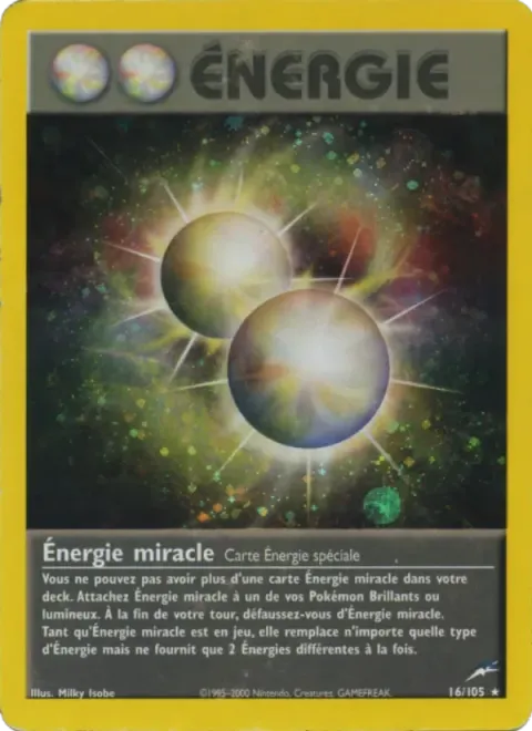 Carte Pokémon Énergie miracle 016/105, extension Neo Destiny