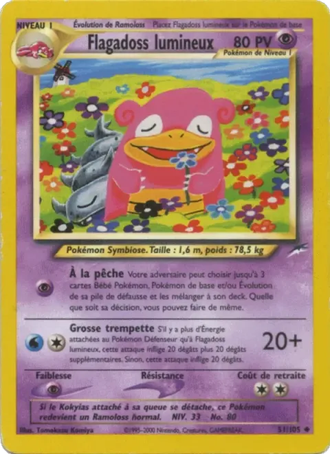 Carte Pokémon Flagadoss lumineux 051/105, extension Neo Destiny