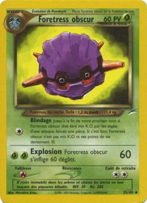 Carte Pokémon Foretress obscur 035/105, extension Neo Destiny