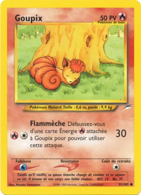 Carte Pokémon Goupix 091/105, extension Neo Destiny