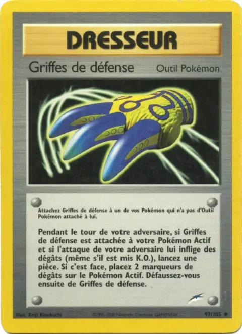 Carte Pokémon Griffes de défense 097/105, extension Neo Destiny
