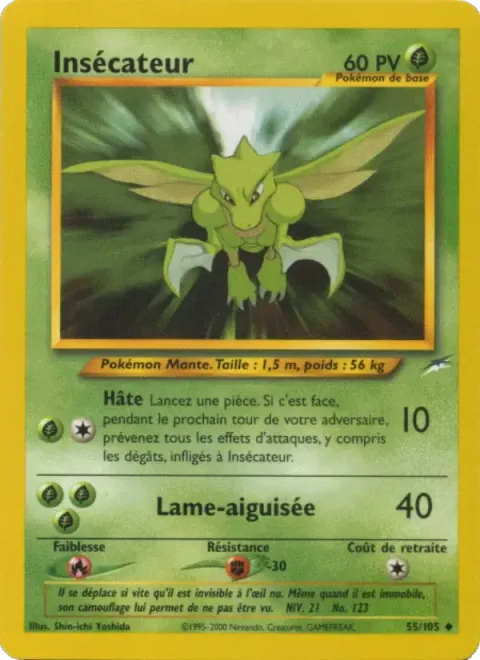 Carte Pokémon Insécateur 055/105, extension Neo Destiny