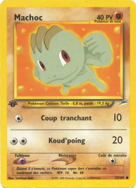 Carte Pokémon Machoc 073/105, extension Neo Destiny