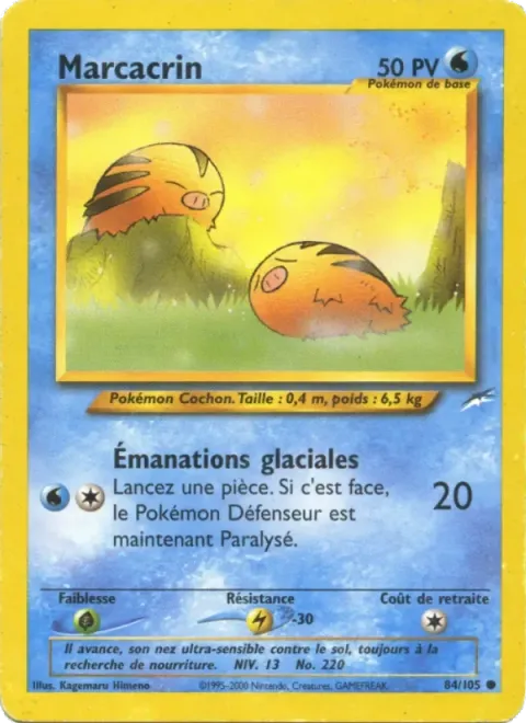 Carte Pokémon Marcacrin 084/105, extension Neo Destiny