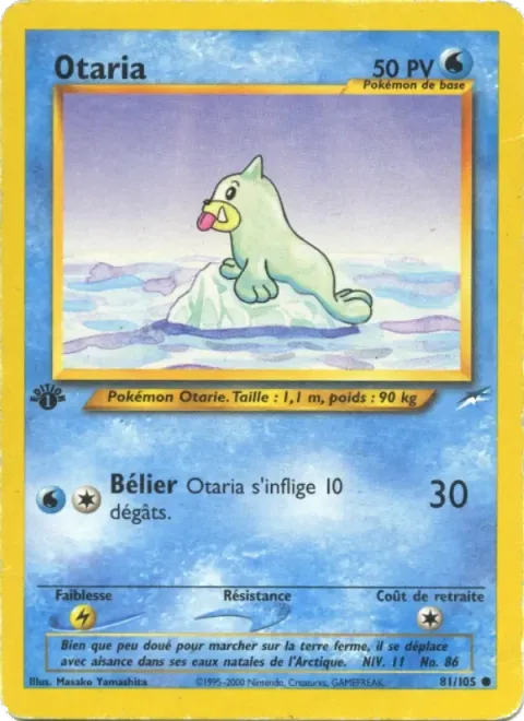 Carte Pokémon Otaria 081/105, extension Neo Destiny