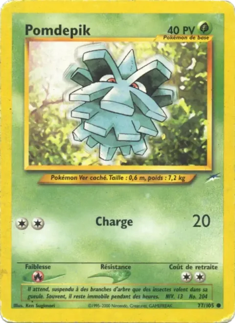 Carte Pokémon Pomdepik 077/105, extension Neo Destiny