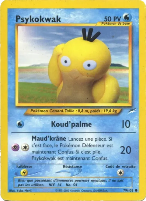 Carte Pokémon Psykokwak 079/105, extension Neo Destiny