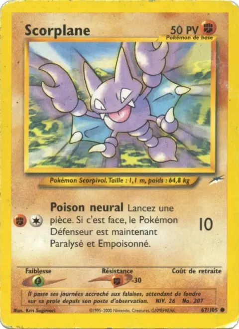 Carte Pokémon Scorplane 067/105, extension Neo Destiny