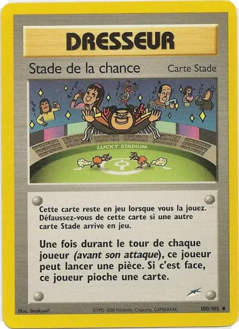 Carte Pokémon Stade de la chance 100/105, extension Neo Destiny