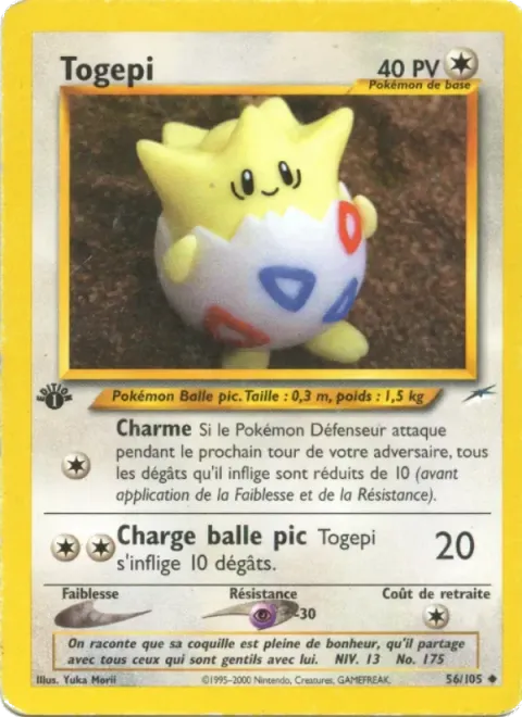 Carte Pokémon Togepi 056/105, extension Neo Destiny