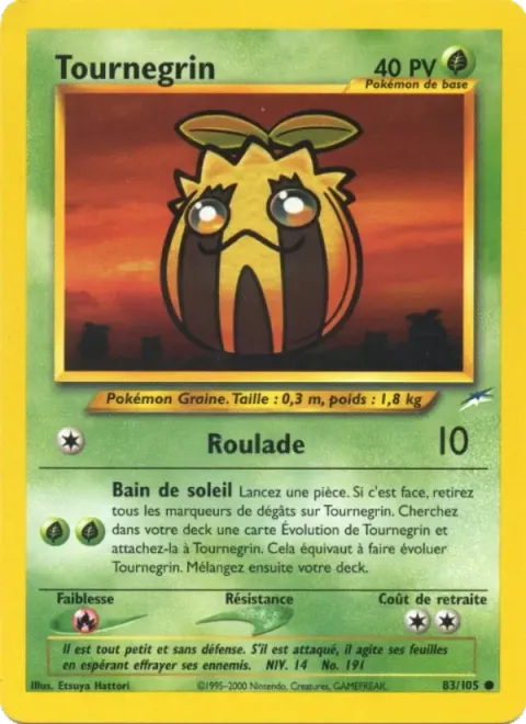 Carte Pokémon Tournegrin 083/105, extension Neo Destiny