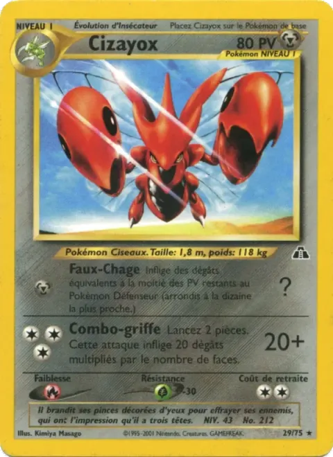 Carte Pokémon Cizayox 029/075, extension Neo Discovery