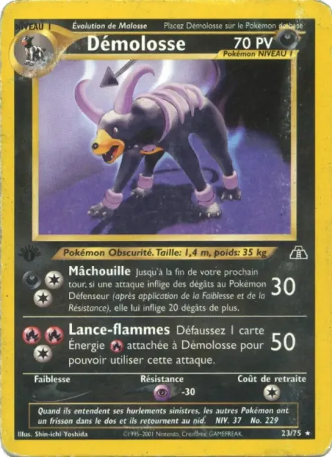 Carte Pokémon Démolosse 023/075, extension Neo Discovery