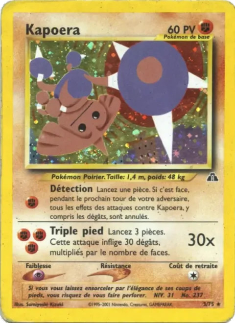 Carte Pokémon Kapoera 003/075, extension Neo Discovery