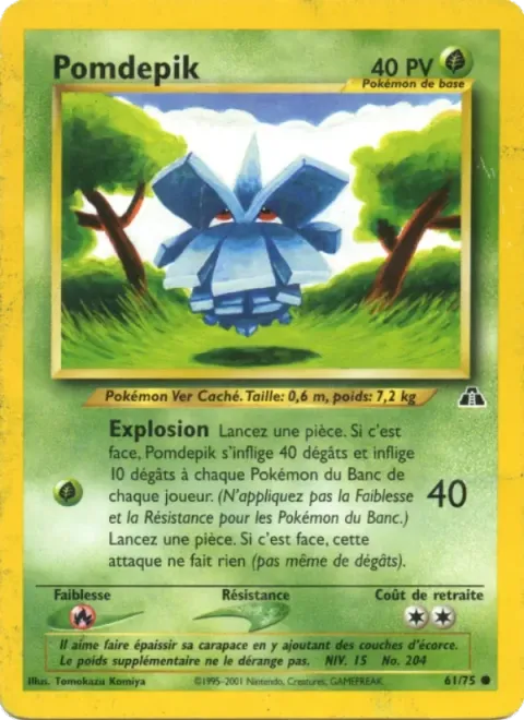 Carte Pokémon Pomdepik 061/075, extension Neo Discovery
