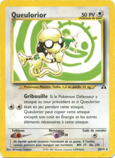 Carte Pokémon Queulorior 030/075, extension Neo Discovery